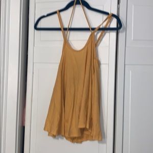 Yellow free people tank top